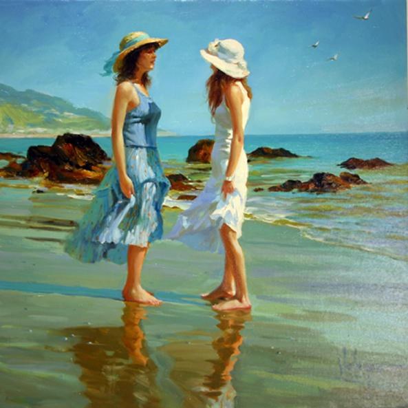 Vladimir Volegov Dames Sur La Plage